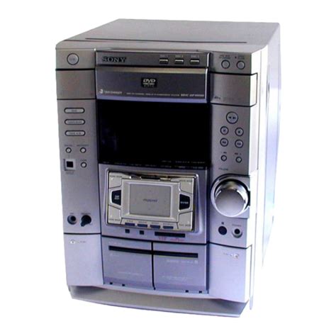 User Manuals Sony SS DP1000D Mini Hi Fi System