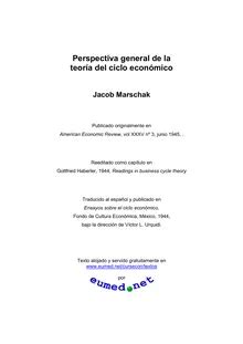 Teoria Del Ciclo Economico By Marshack Z Library