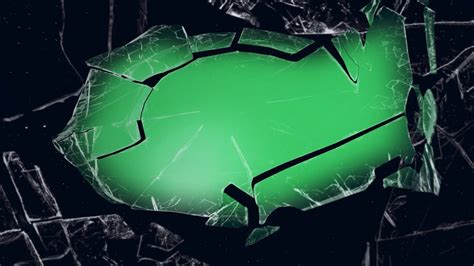 Broken Glass Green Screen