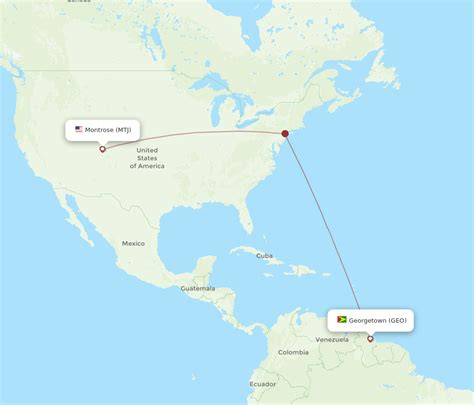 Flights From Montrose To Georgetown Mtj To Geo Flight Routes