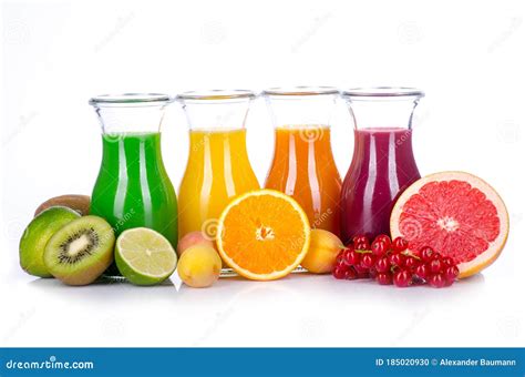 Suavidades De Frutas De Diferentes Colores Con Frutas Foto De Archivo