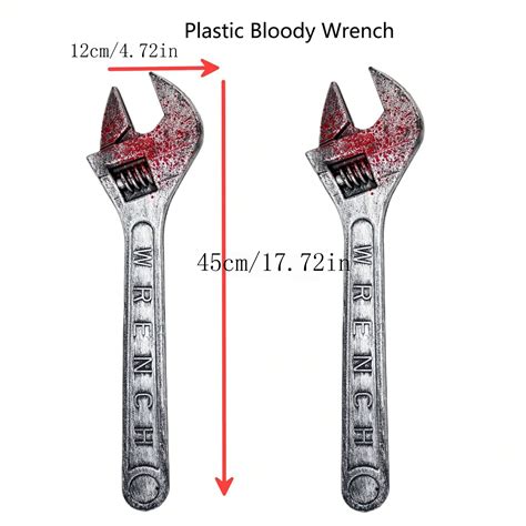 Novel Toy Bloody Plastic Wrench Bloody Weapon Props Christmas New