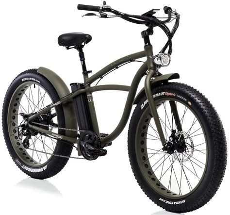 Fat Bike Electrique Beach Cruiser Km H Speed Bike W Vert