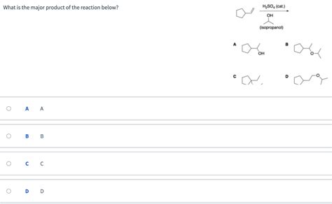 Solved H2so4 Cat он Isopropanol • руга What Is