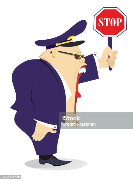 Cartoon Police Officer Stock Illustration Download Image Now Adult Adults Only Anger Istock