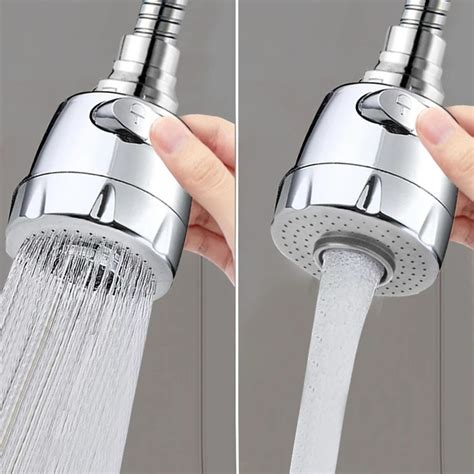 3 Modes Anti Splash Water Saving Faucet Aerator 360 Degree Swivel