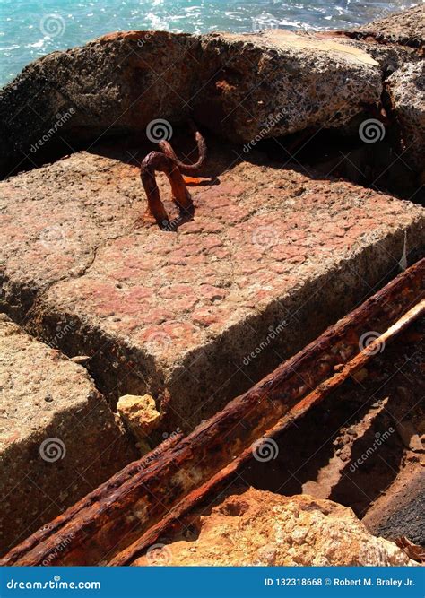 Concrete Anchor On Cardboard Royalty-Free Stock Image | CartoonDealer