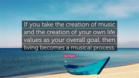 Cecil Taylor Quote If You Take The Creation Of Music And The Creation