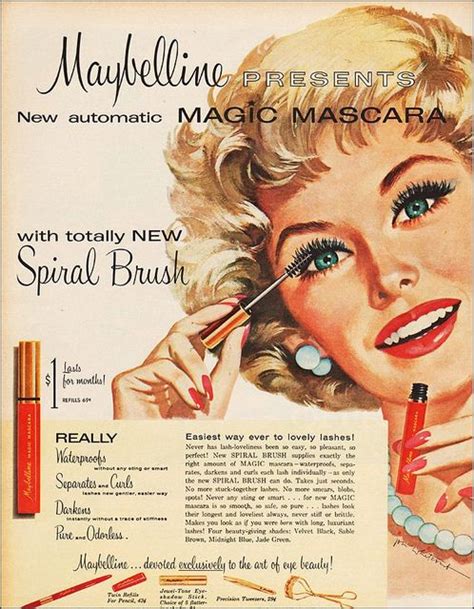 Vintage 1950s Maybelline Mascara Ad Vintage Makeup Ads Makeup Ads