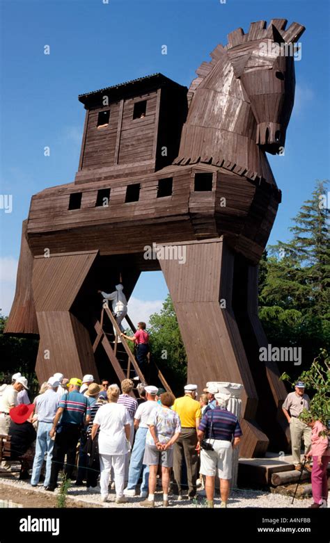 Replica Sito Archeologico Cavallo Di Troia Immagini E Fotografie Stock