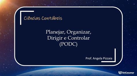 P Lula De Conhecimento Planejar Organizar Dirigir E Controlar Podc