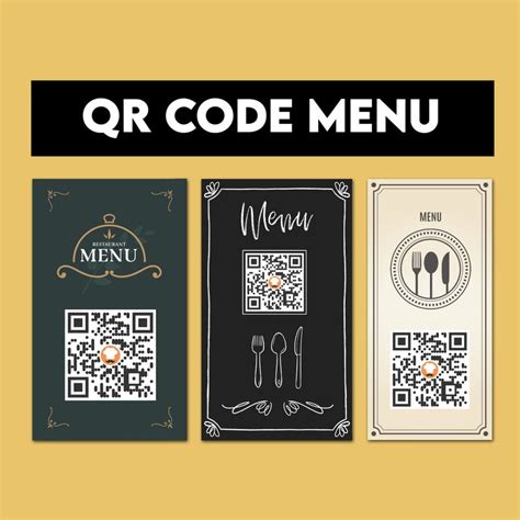 QR Code Menu Design, Menu QR Code for Restaurant & Cafe, Personalizable ...