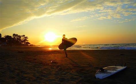 Surfing Wallpaper Sunset