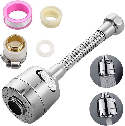 Kissral Tap Aerator Kit Faucet Extension Degree Sink Aerator Head