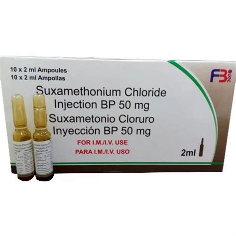 Suxamethonium Chloride Injection BP, Intravenous, 10x2 Ml Ampoule at best price in Navi Mumbai