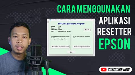 Cara Menggunakan Aplikasi Resetter Epson Youtube