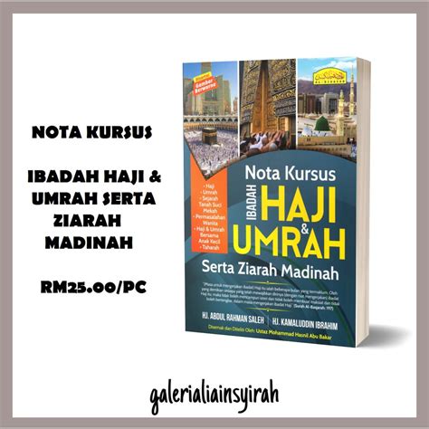 Buku Nota Kursus Ibadah Haji Umrah Serta Ziarah Madinah Panduan Haji