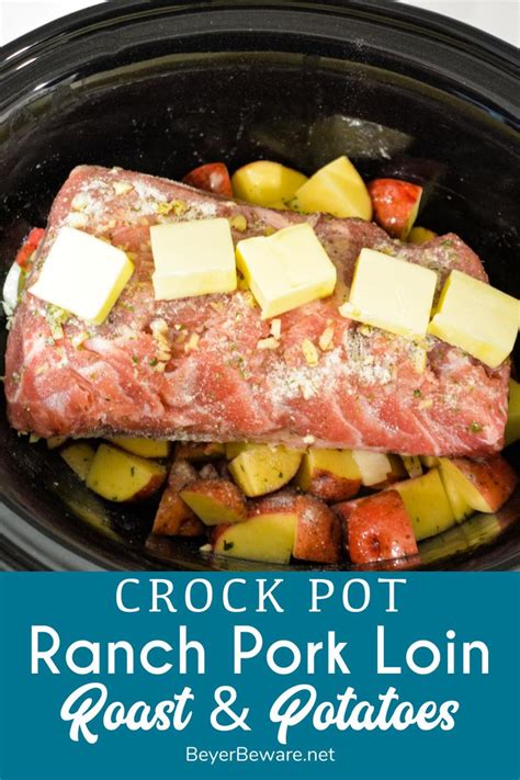 Crock Pot Pork Loin Roast And Potatoes Is An Easy Dump And Go Crock Pot