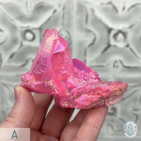 Pink Aura Clear Quartz Crystal Clusters | Aura Quartz Available – Eerie ...