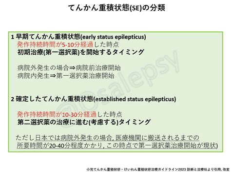 Osalepsy＠小児科・てんかん専門医 On Twitter てんかんけいれん重積状態は 早期、確定した、難治性、超難治性に 分類さ