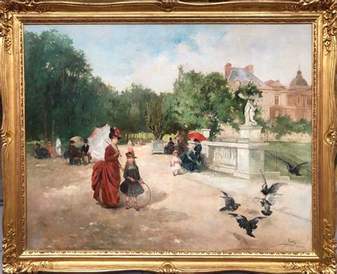 Proantic De Paredes Vincent Animation Au Jardin Du Luxembourg Huile S