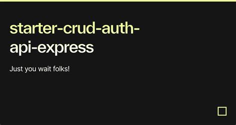 Starter Crud Auth Api Express Codesandbox