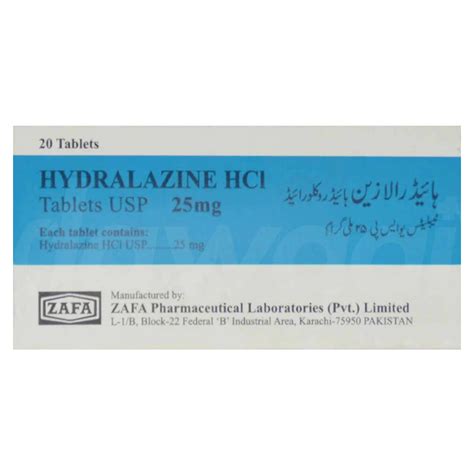 Hydralazine 25mg Tab— Dawaai Uses Side Effect Price In Pakistan