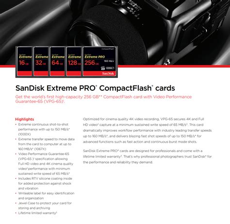 Sandisk Extreme Pro Gb Compactflash Memory Card Flash Memory