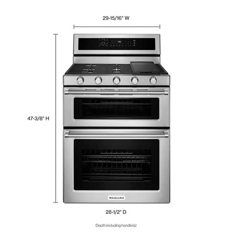 Kitchenaid Kfgd500ess 30 Inch 5 Burner Gas Double Oven Convection Range Kfgd500ess Shore