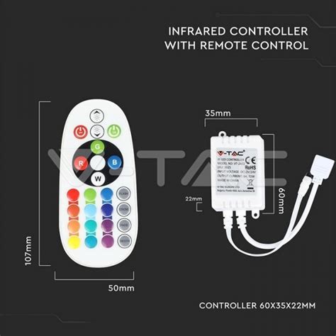 13W m LED juosta 422LED m RGB 5m su maitinimo šaltiniu ir nuotolinio