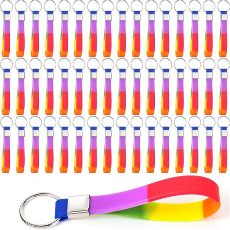 Glenmal Gay Pride Rainbow Keychain Pride Silicone Keychain