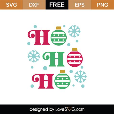 Free Ho Ho Ho Svg Cut File