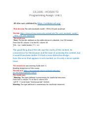 Programming Assign Unit Docx Cs Ay T Programming