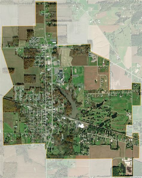 Map of Milan town, Indiana - Thong Thai Real