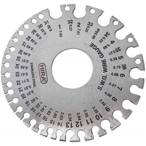 SWG Sheet Metal Wire Gauge Thickness Gauge