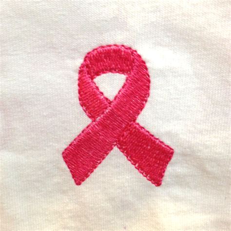 Pink Ribbon Machine Embroidery Design For Breast Cancer Awareness