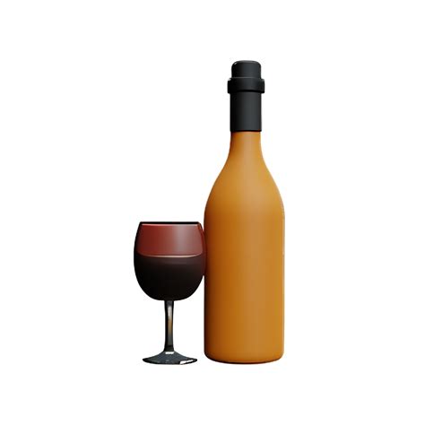 Wine 3d Rendering Icon Illustration 28578827 Png