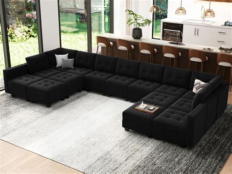 Amazon Belffin Velvet Modular Sectional Sofa Oversize U Shaped