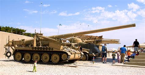 Long Range Self Propelled 175 Mm Gun M107 Tank Museum Latrun Fort Northern Fortress