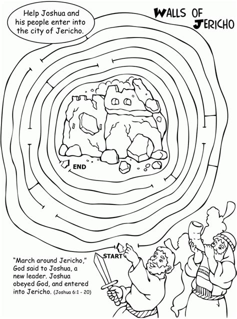 Joshua Bible Story Coloring Page