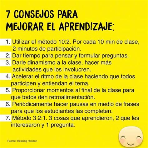 Consejos para mejorar aprendizaje Estrategias de enseñanza