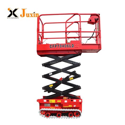 Mini Rough Terrain Crawler Scissor Lift Platform Tracked Self Propelled