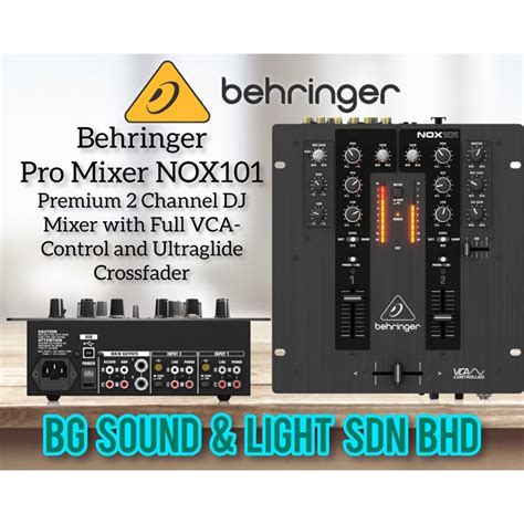 Behringer Pro Mixer Nox Channel Dj Mixer Nox Nox