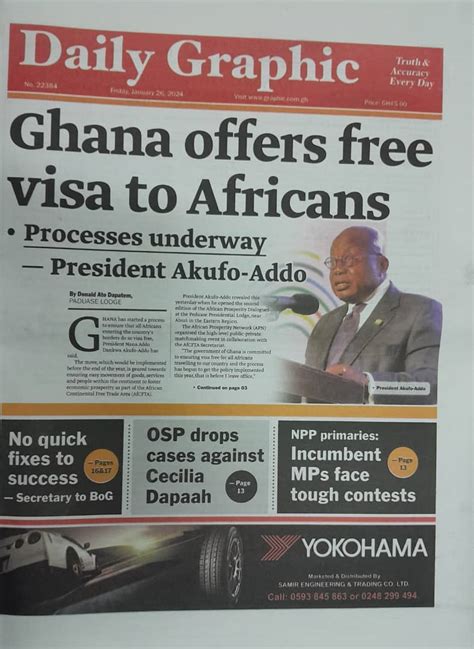 Today S Front Pages Friday January 26 2024 MyJoyOnline