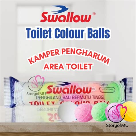 Jual SWALLOW Toilet Colour Ball Isi 5 Pcs Kamper Bola Warna Kamar