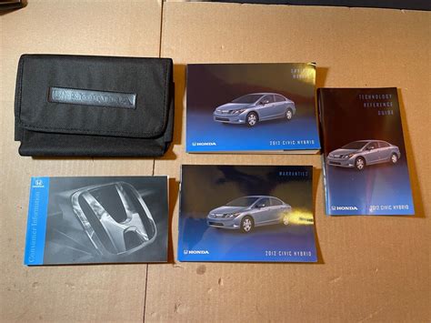 Honda Civic Hybrid Owners Manualguide Book Set With Case Oem Ebay