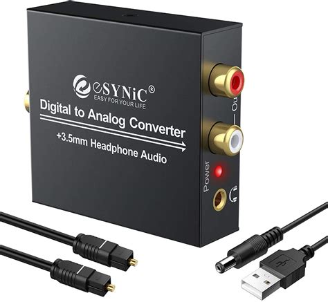 ESynic DAC Digital To Analog Audio Converter Digital Optical SPDIF