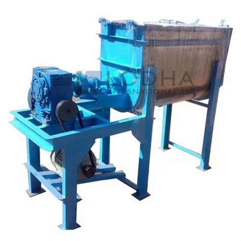 Mild Steel Industrial Ribbon Blender Mixer Capacity Liters