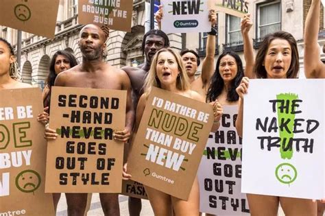 Naked Protest Staged To Highlight Overconsumption And Needless Waste