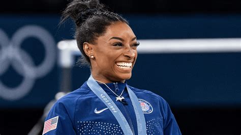 Simone Biles Wears a GOAT Necklace After Winning Gold at 2024 Olympics